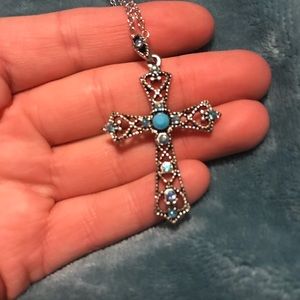 Sterling silver cross necklace